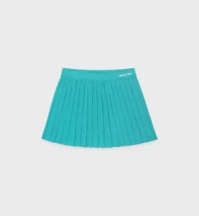 Classic Logo Pleated Tennis Skirt - Teal