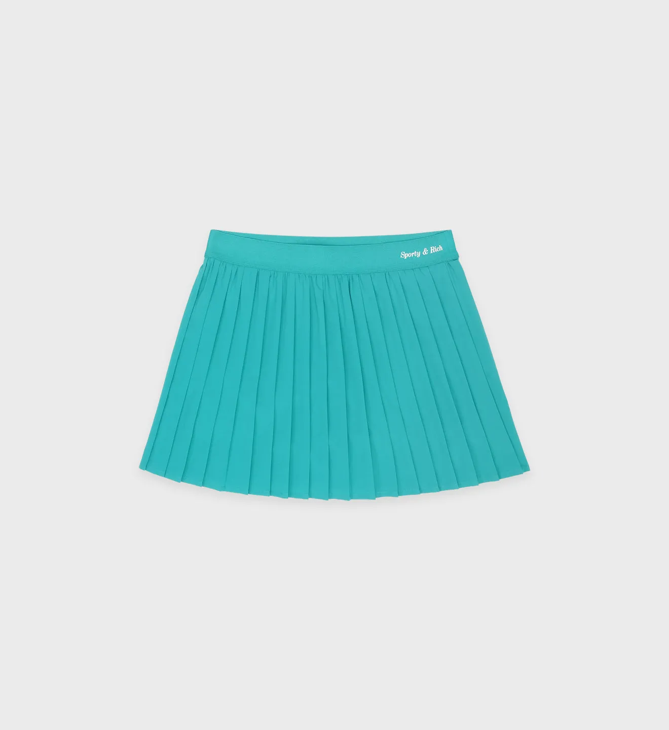 Classic Logo Pleated Tennis Skirt - Teal