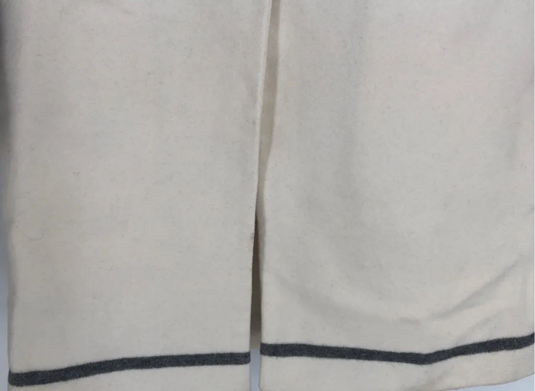 Club Monaco Women's White Gray Wool Overcoat - Size M