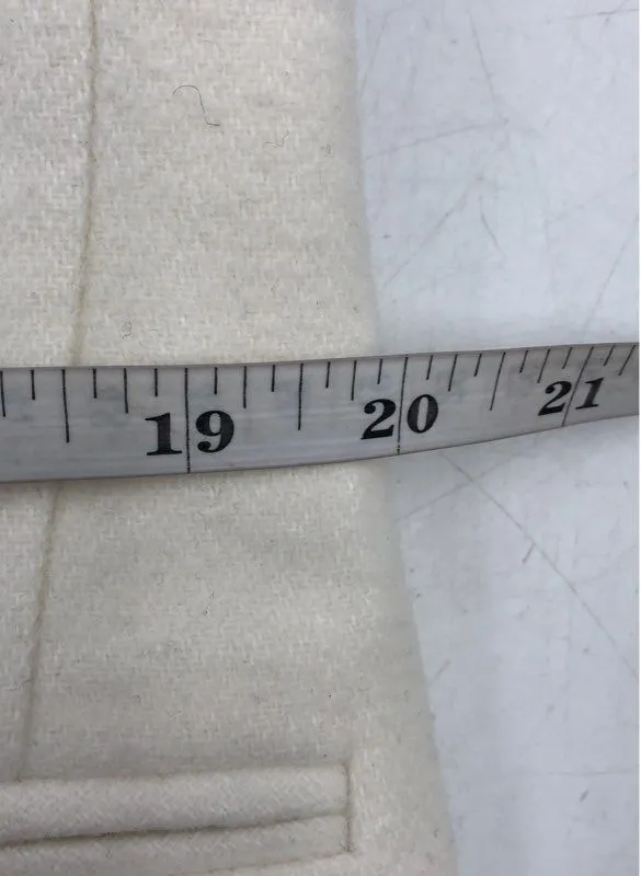 Club Monaco Women's White Gray Wool Overcoat - Size M