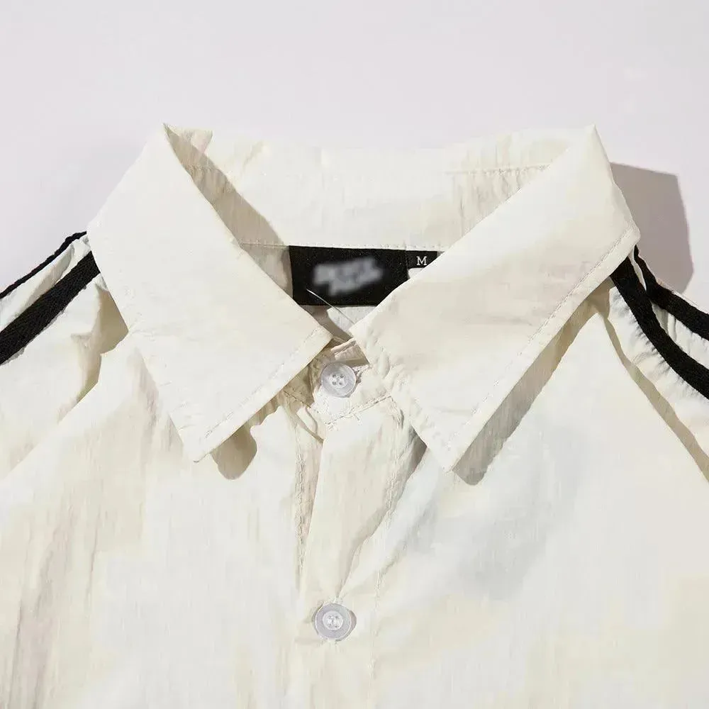 Color Contrast Patchwork Loose Shirt