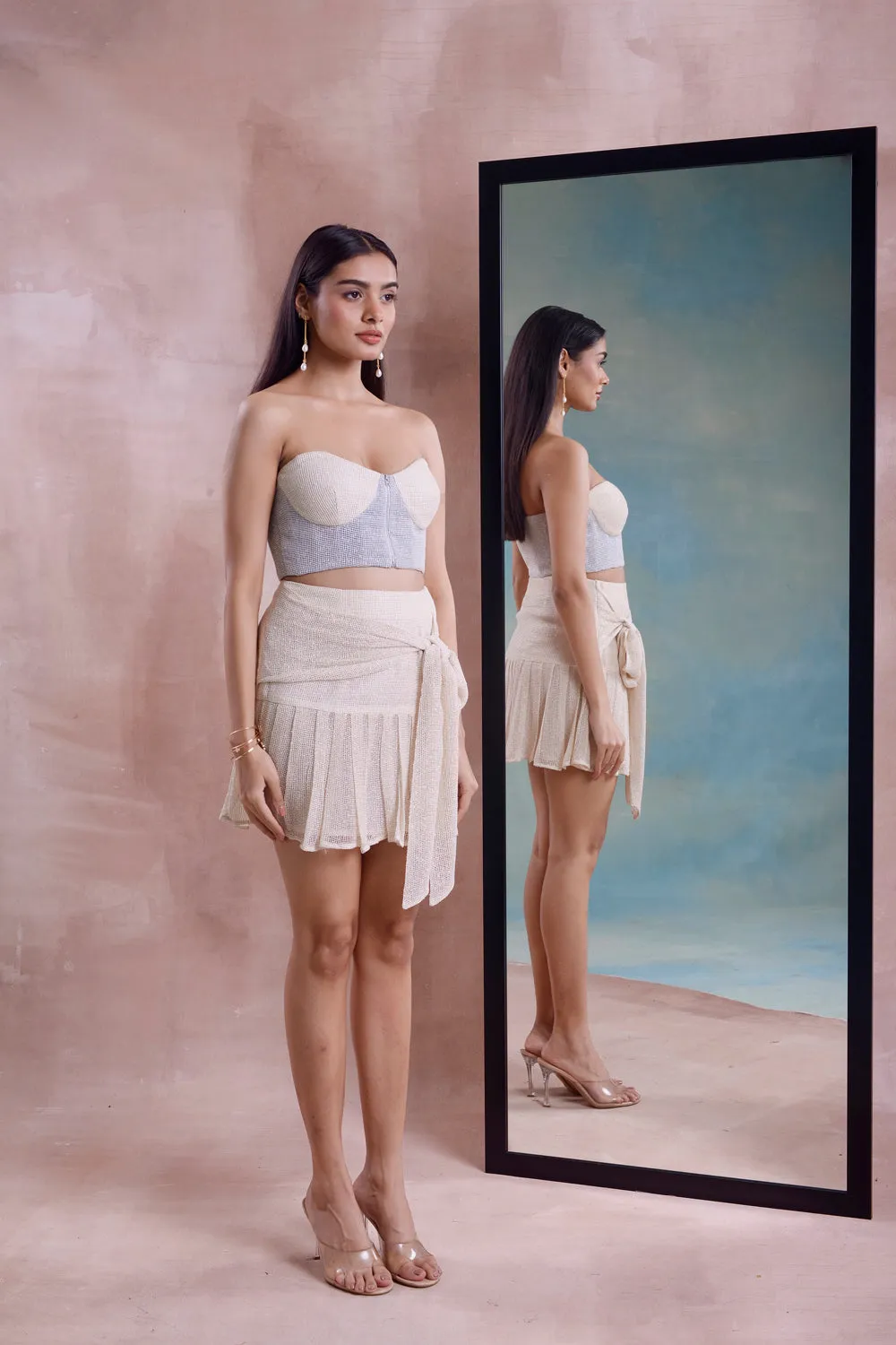 Corset With Pleated Skirt