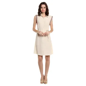 Cream Shirt Dress