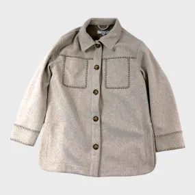 Cream Thread Detail Shacket - Size 12