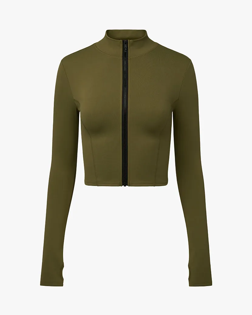 Cropped Active Zip-up Jacket