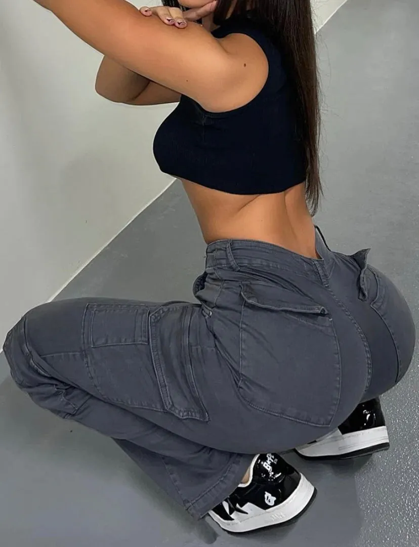 Dark Grey Cargo Pants
