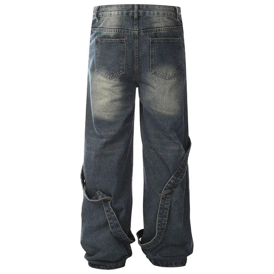 Deconstructed Denim Waves Jeans