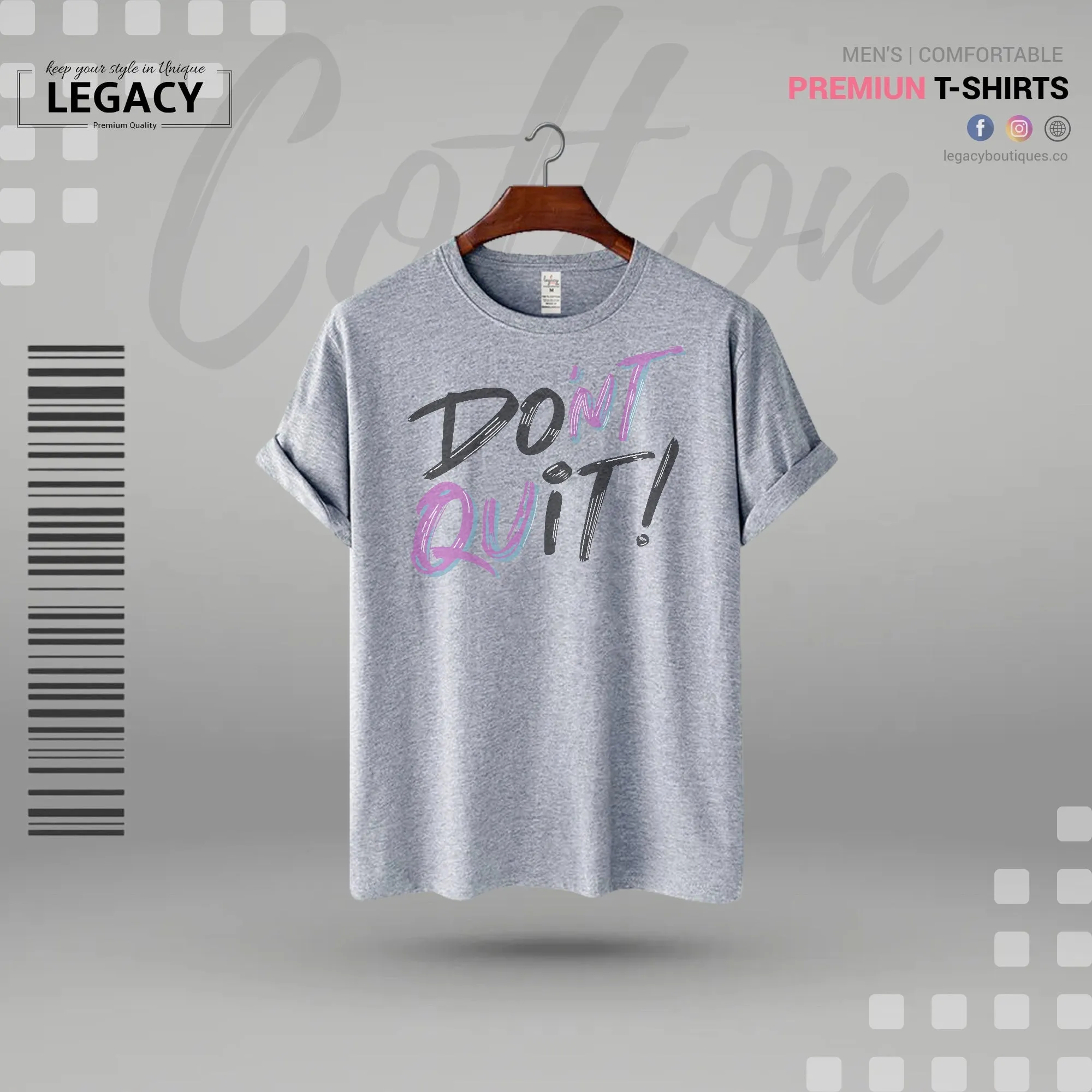 Don't Quit Men's Premium Designer Edition T-Shirt
