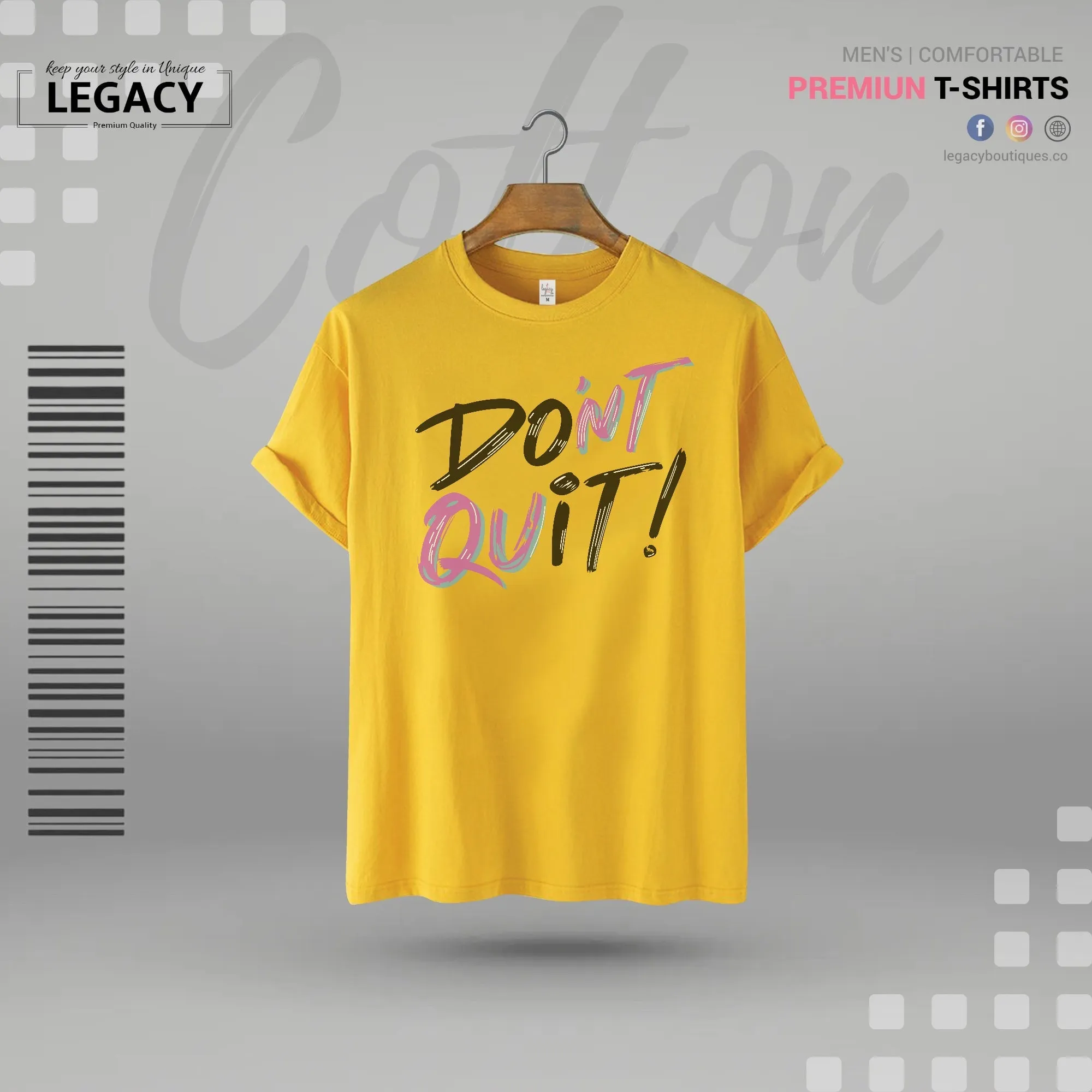 Don't Quit Men's Premium Designer Edition T-Shirt