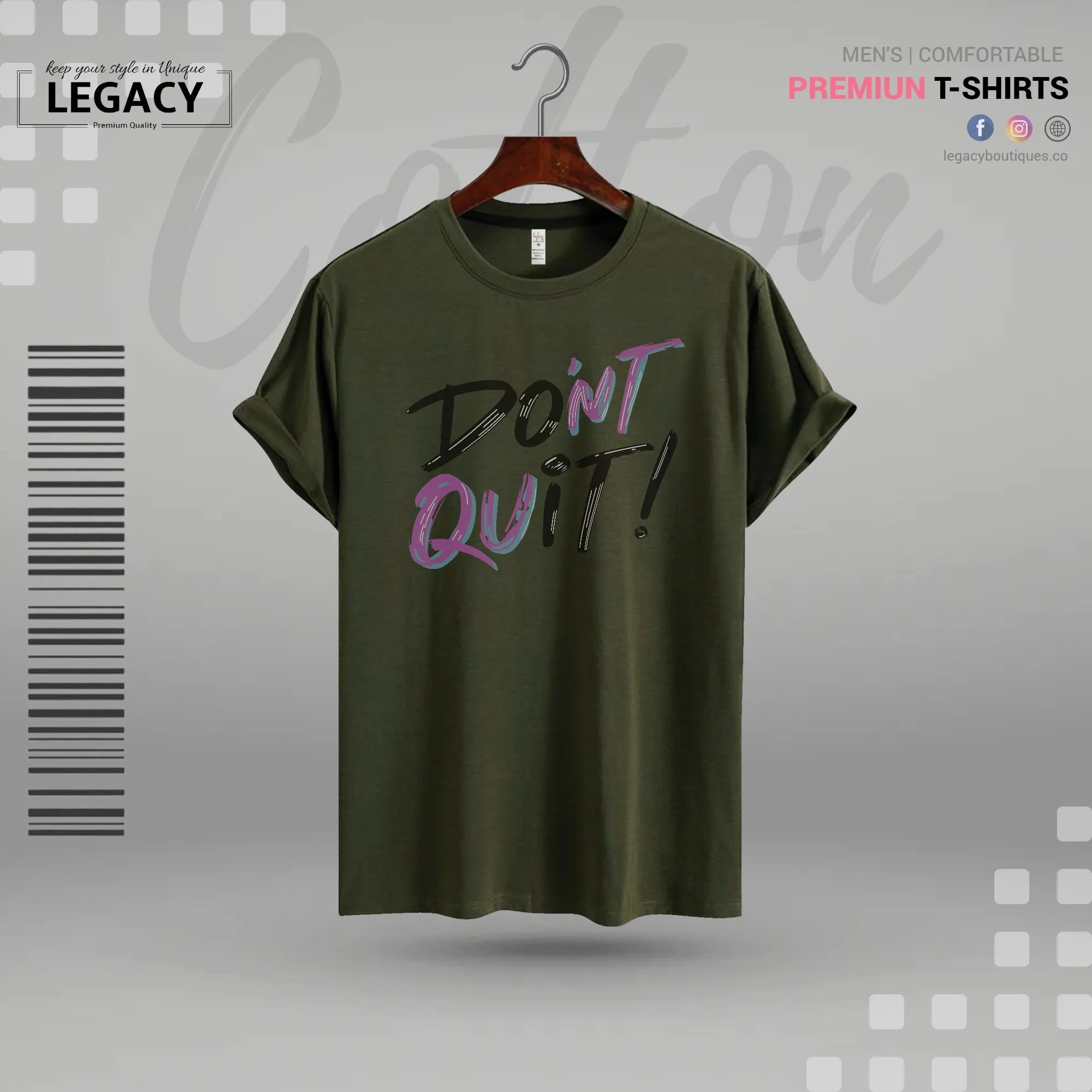 Don't Quit Men's Premium Designer Edition T-Shirt