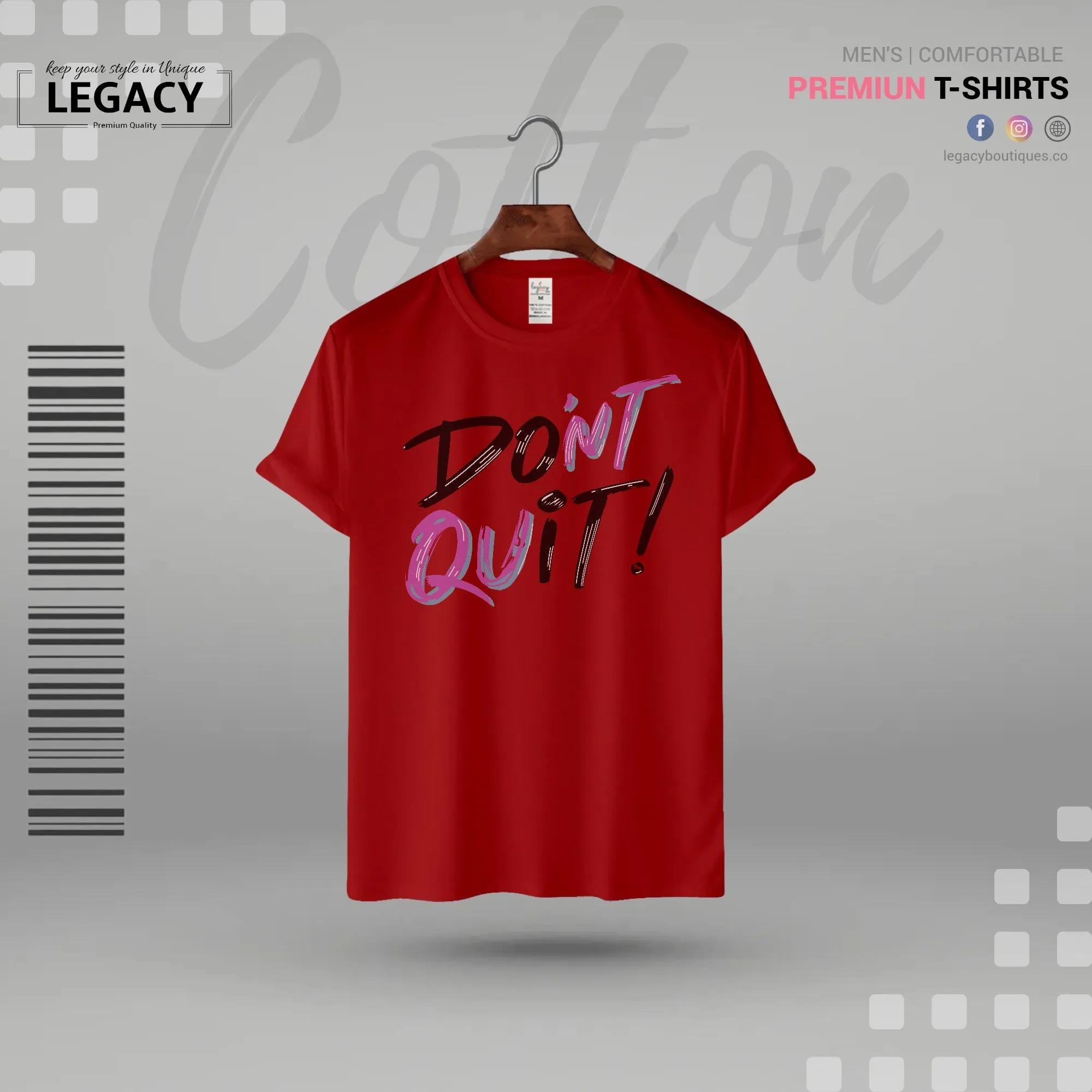 Don't Quit Men's Premium Designer Edition T-Shirt