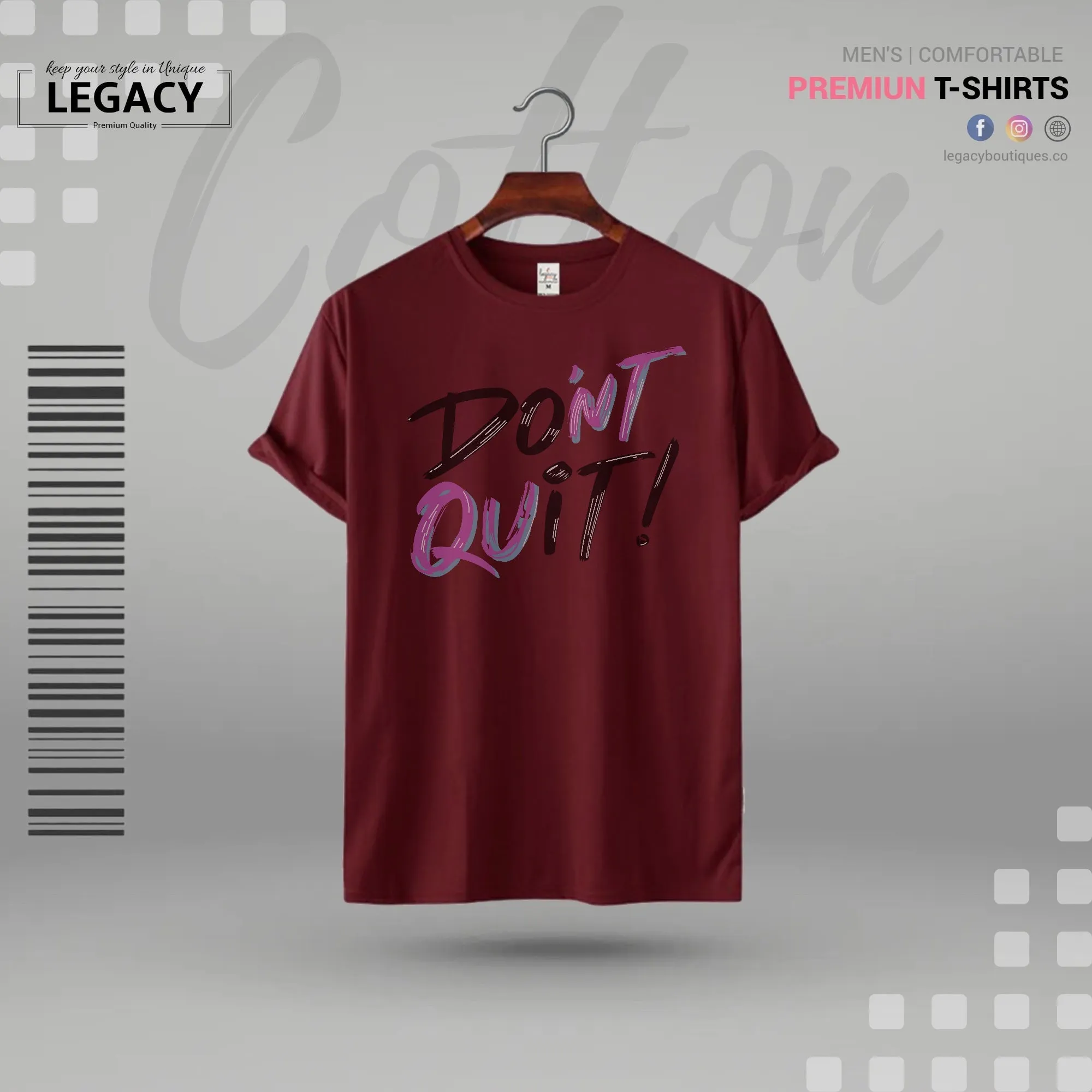 Don't Quit Men's Premium Designer Edition T-Shirt