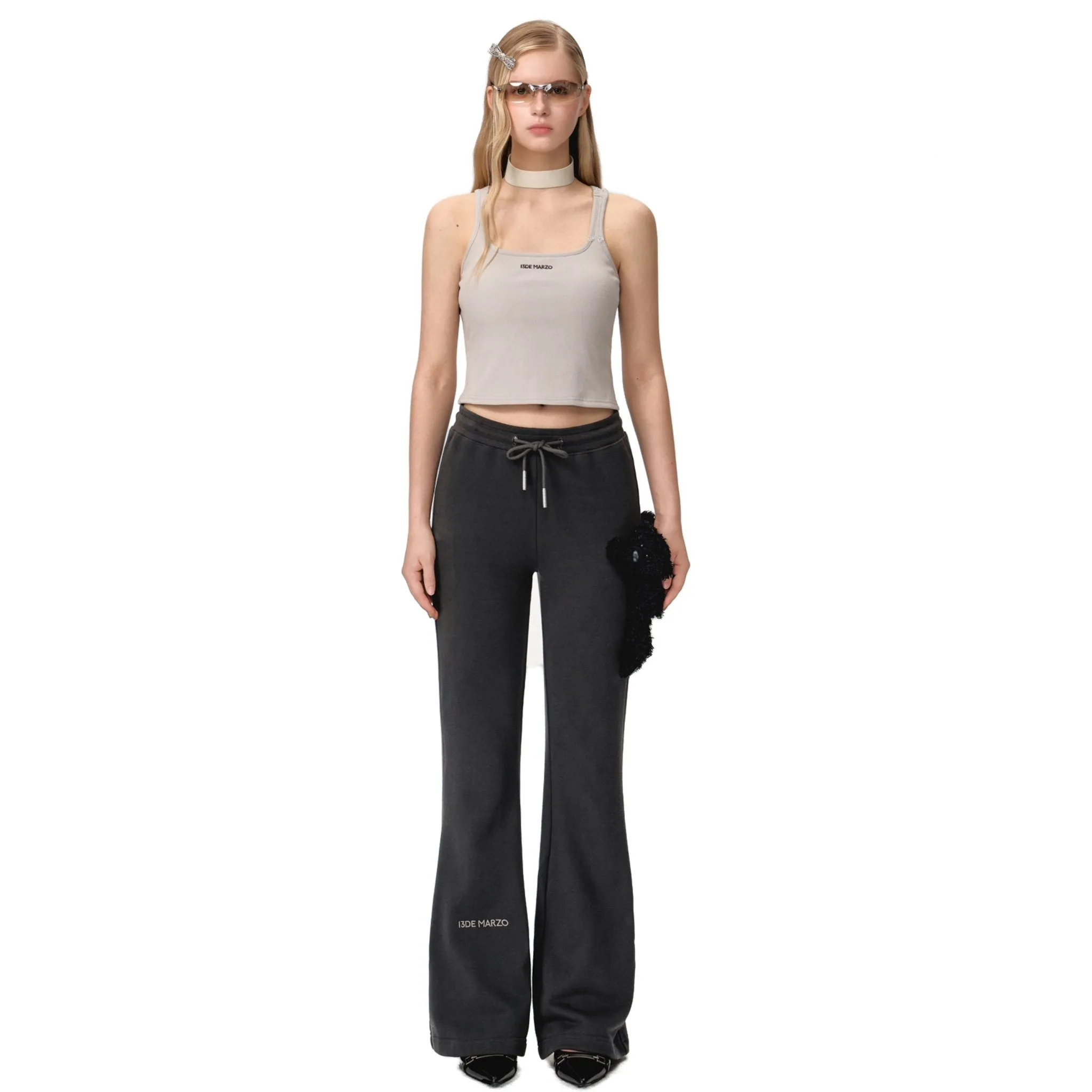 Doozoo Flare Jeans In Black