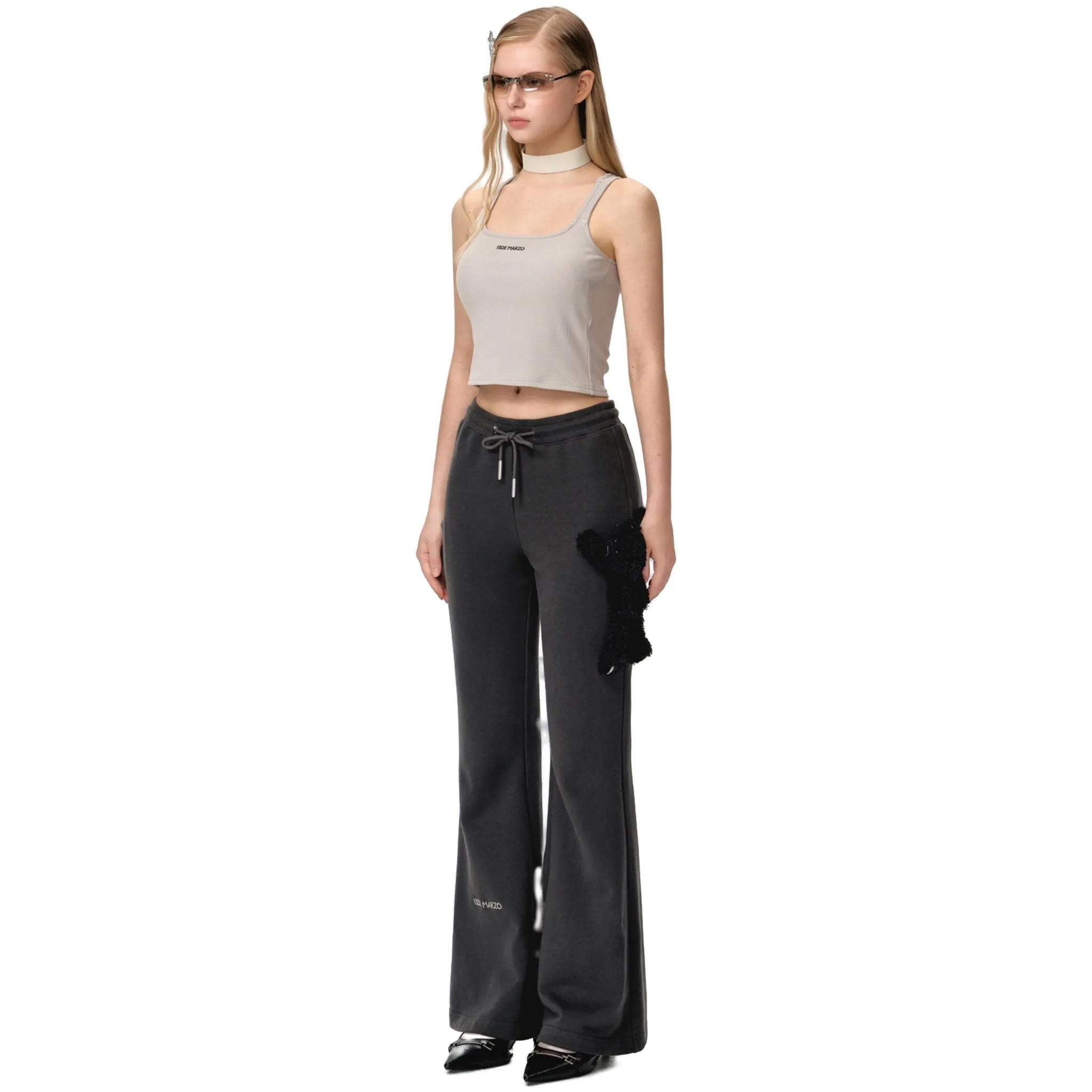 Doozoo Flare Jeans In Black