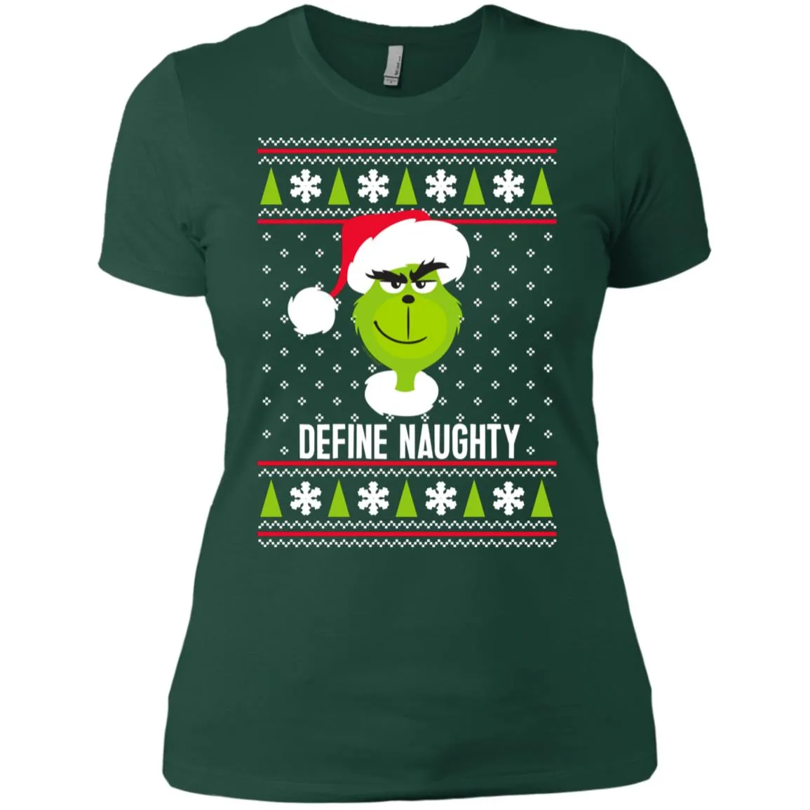 Dr. Seuss The Grinch Naughty Grinch Christmas Sweatshirt Women T-Shirt