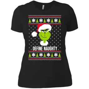 Dr. Seuss The Grinch Naughty Grinch Christmas Sweatshirt Women T-Shirt