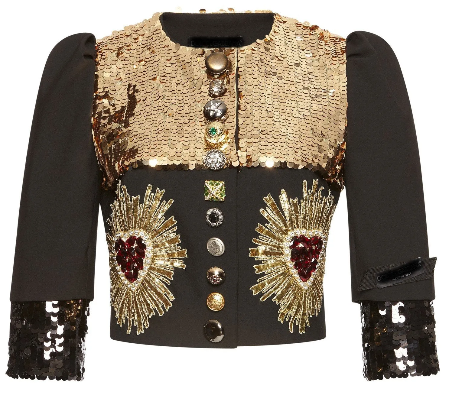 Embellished Cropped Jacket & Sequin Detail Midi Skirt Set