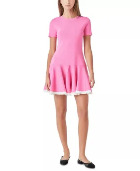 English Factory Women's Pleated-Skirt Drop-Waist Dress  Color Pink Size XL