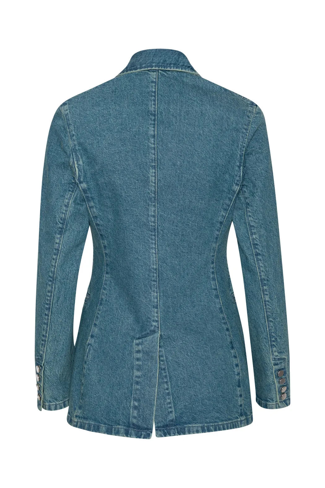 Fitted Denim Blazer - Bering Sea