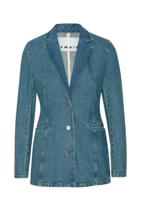 Fitted Denim Blazer - Bering Sea