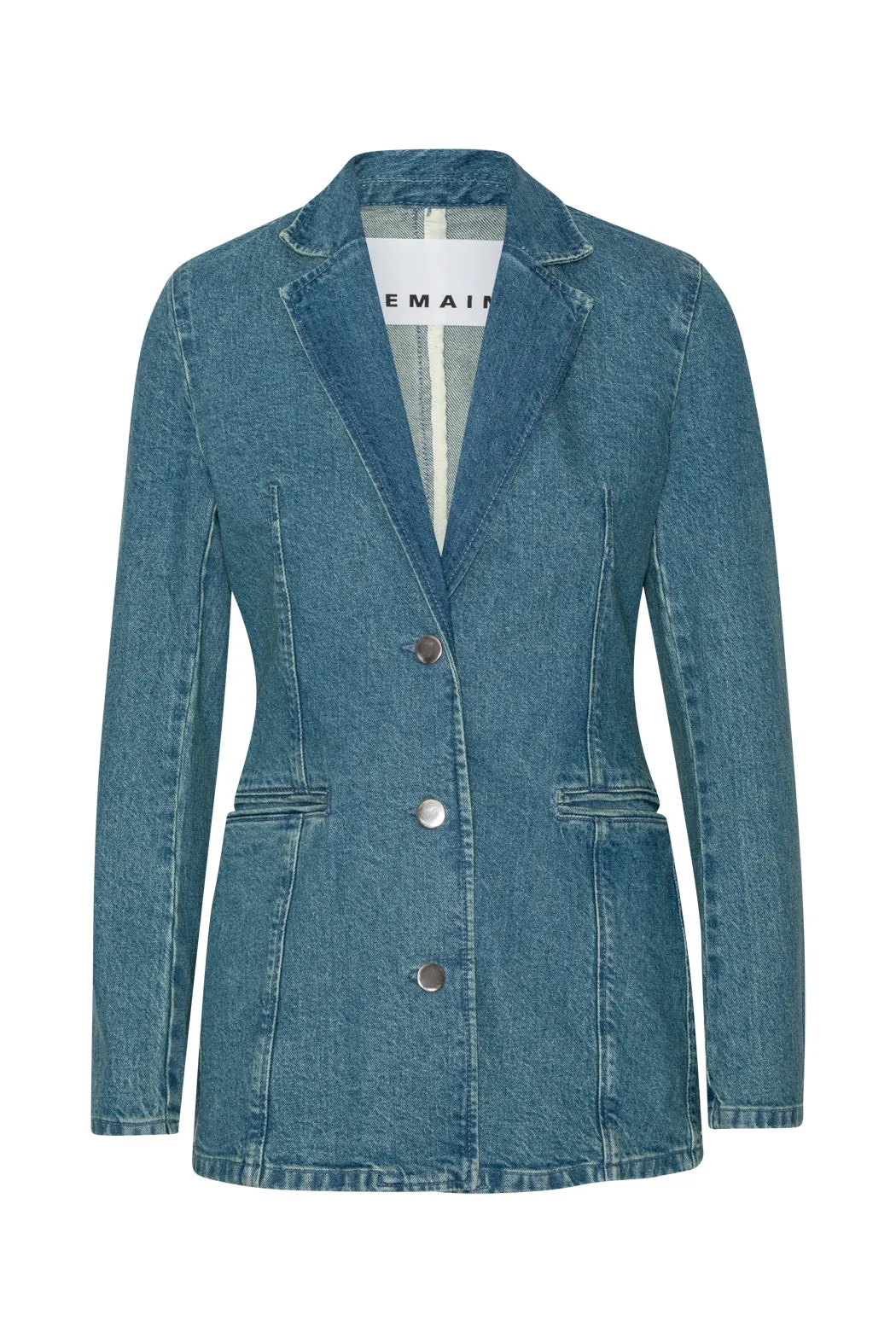 Fitted Denim Blazer - Bering Sea