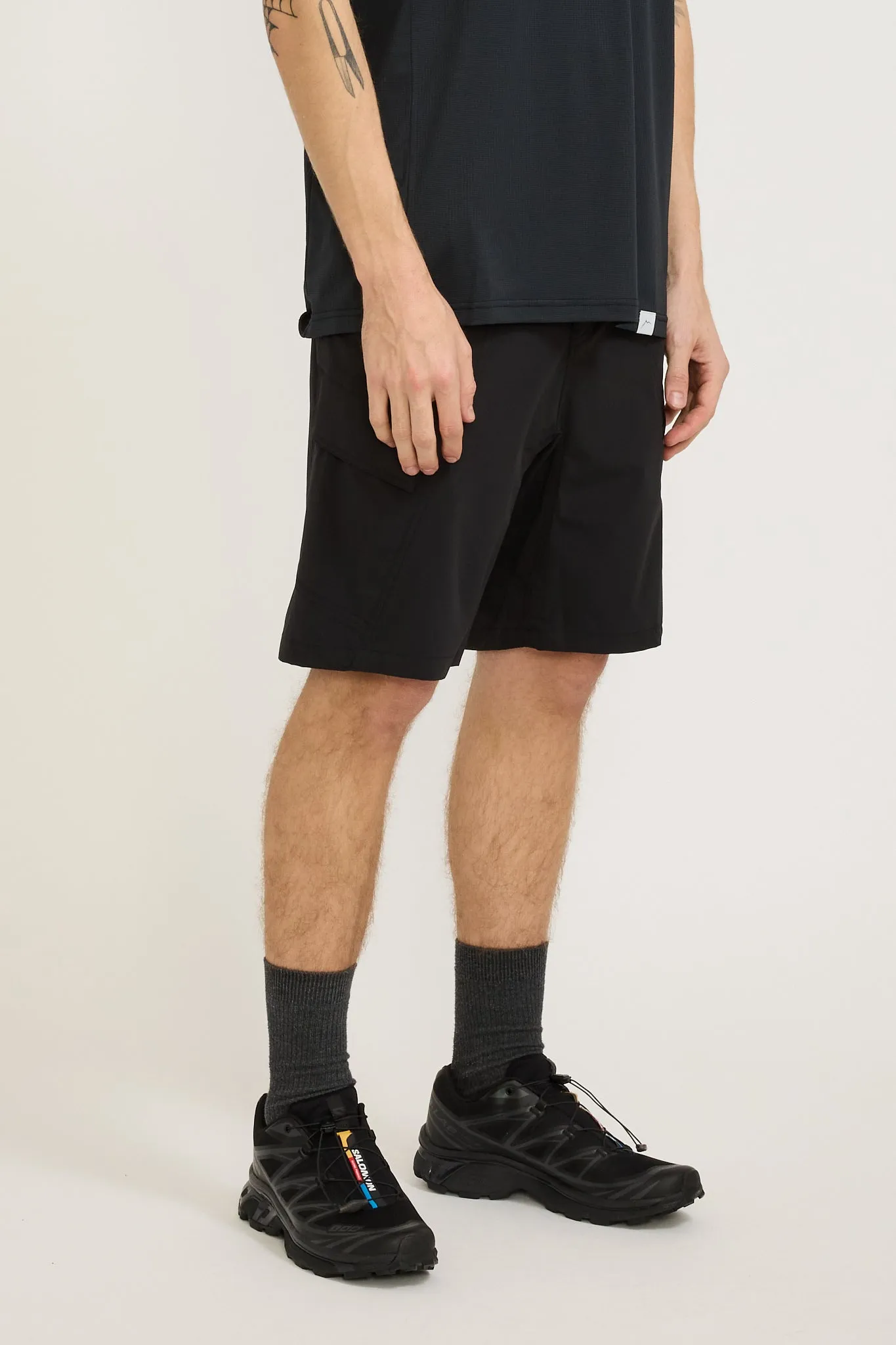 Flap Cargo Shorts Black