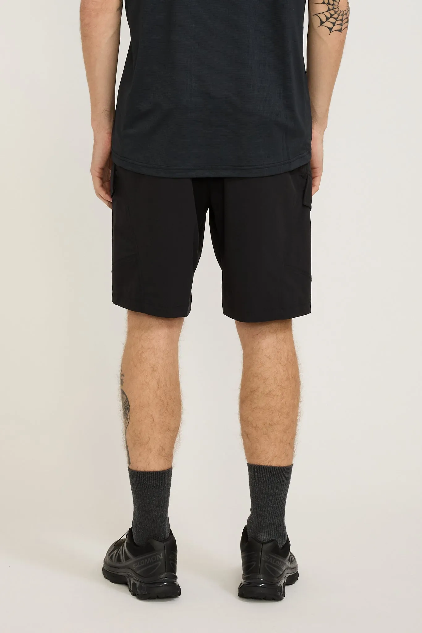 Flap Cargo Shorts Black
