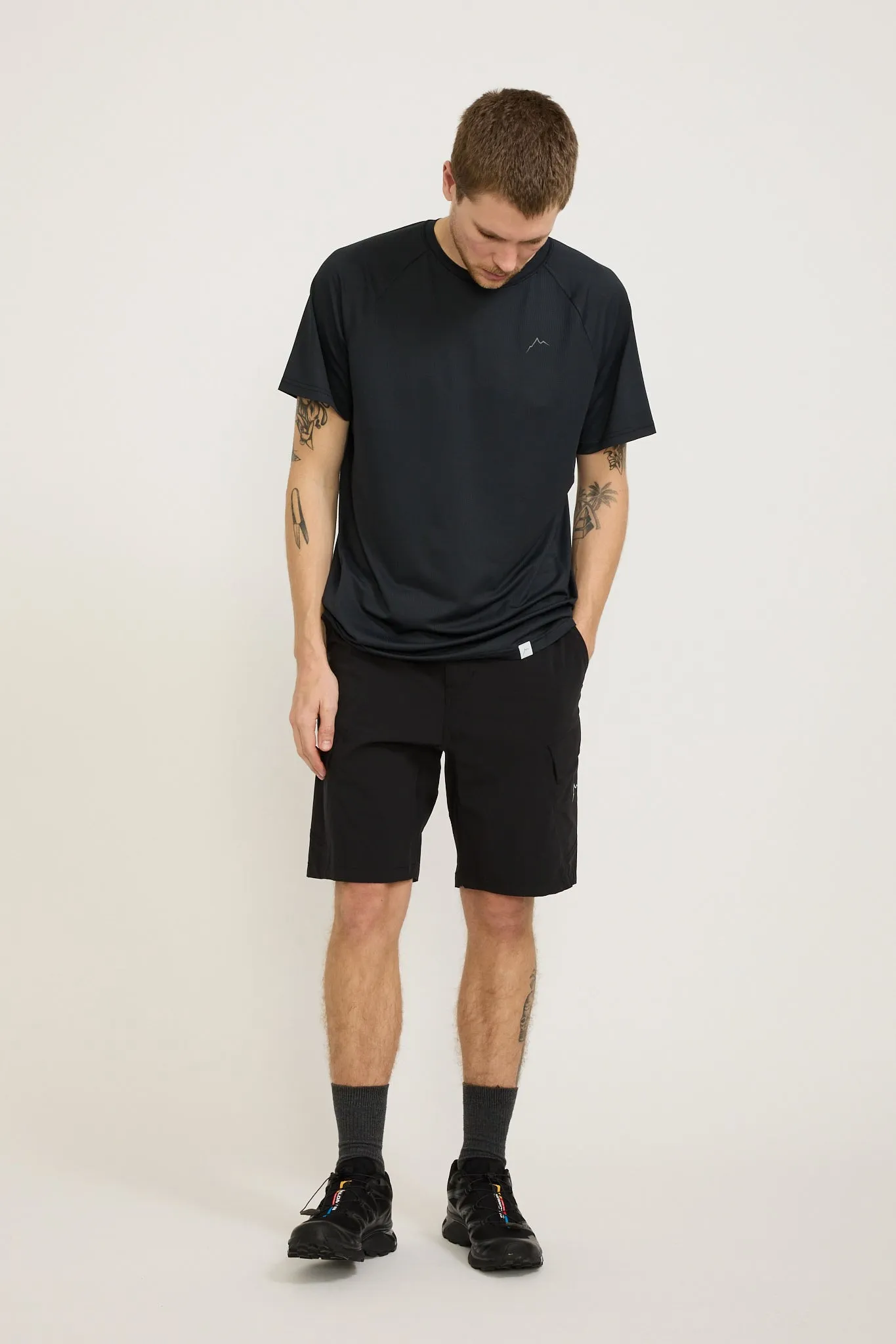 Flap Cargo Shorts Black