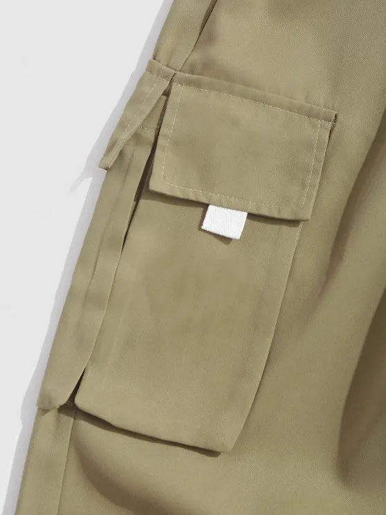 Fleece Mask Hoodie and Cargo Pants
