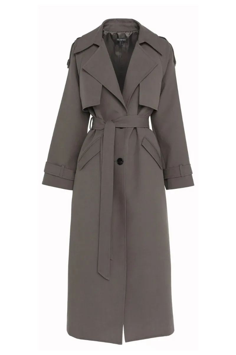 FRANKLIN TRENCH COAT-CHARCOAL