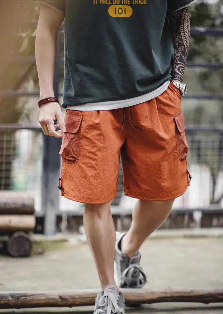 Hare - Orange Nylon summer short