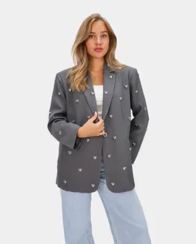 Hearts Blazer Grey