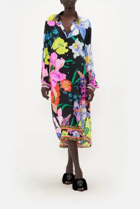 HIGH LOW MIDI SHIRT DRESS AWAY WITH THE FAIRIES