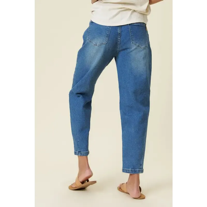 High Rise Distressed Slouchy Jeans