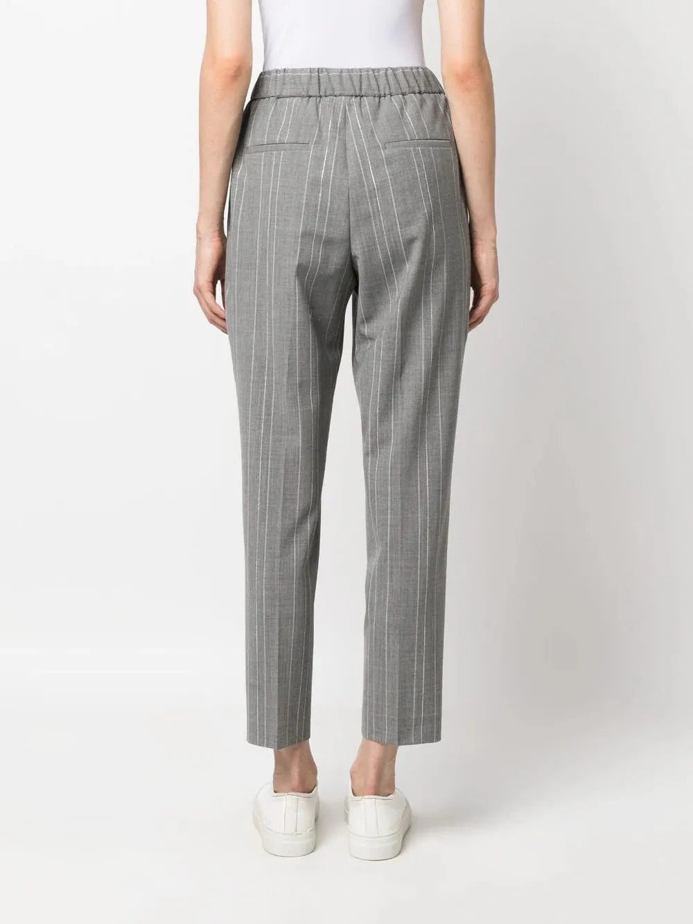 high-waist cropped trousers