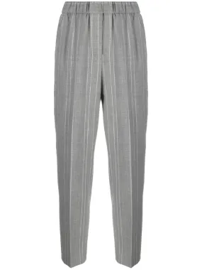 high-waist cropped trousers