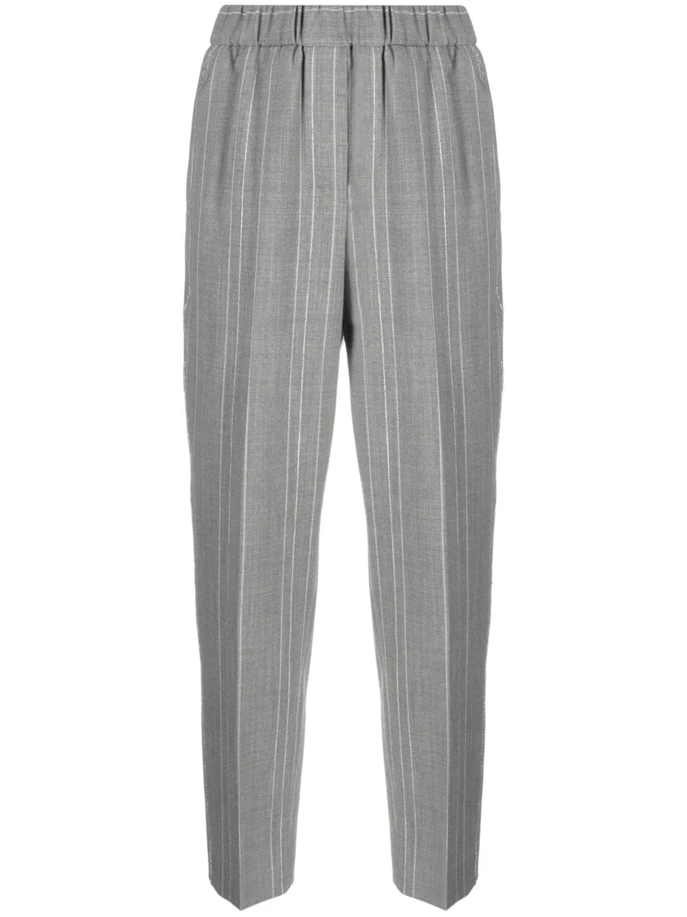 high-waist cropped trousers