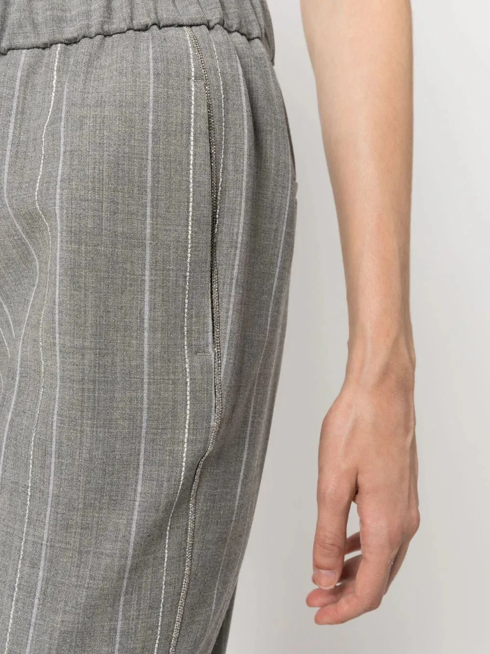 high-waist cropped trousers