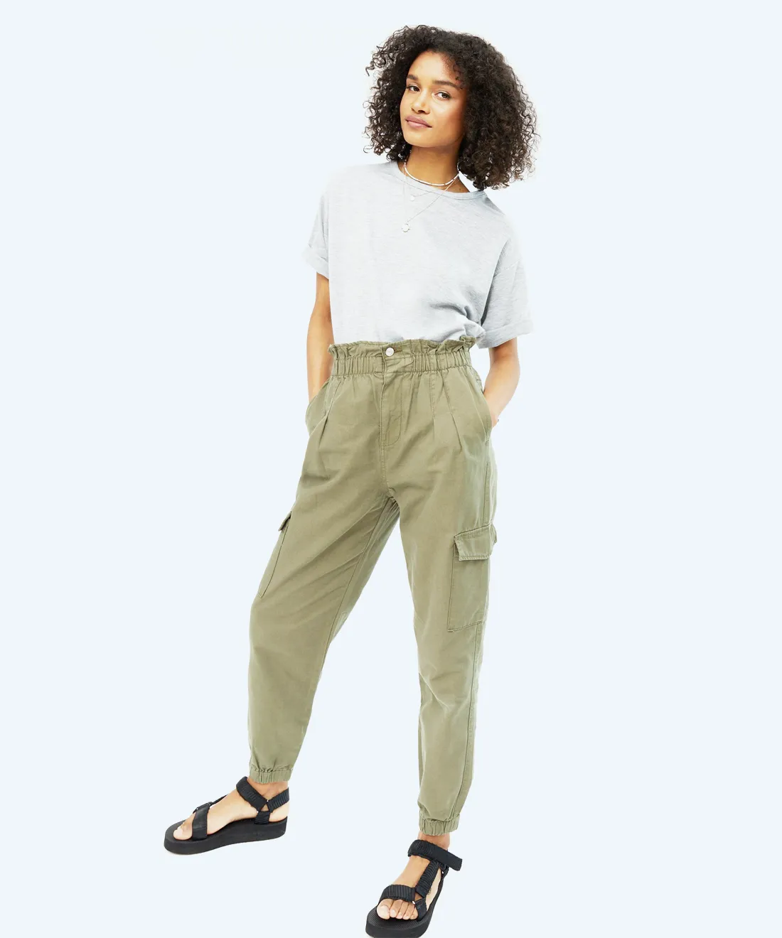 High waist trousers