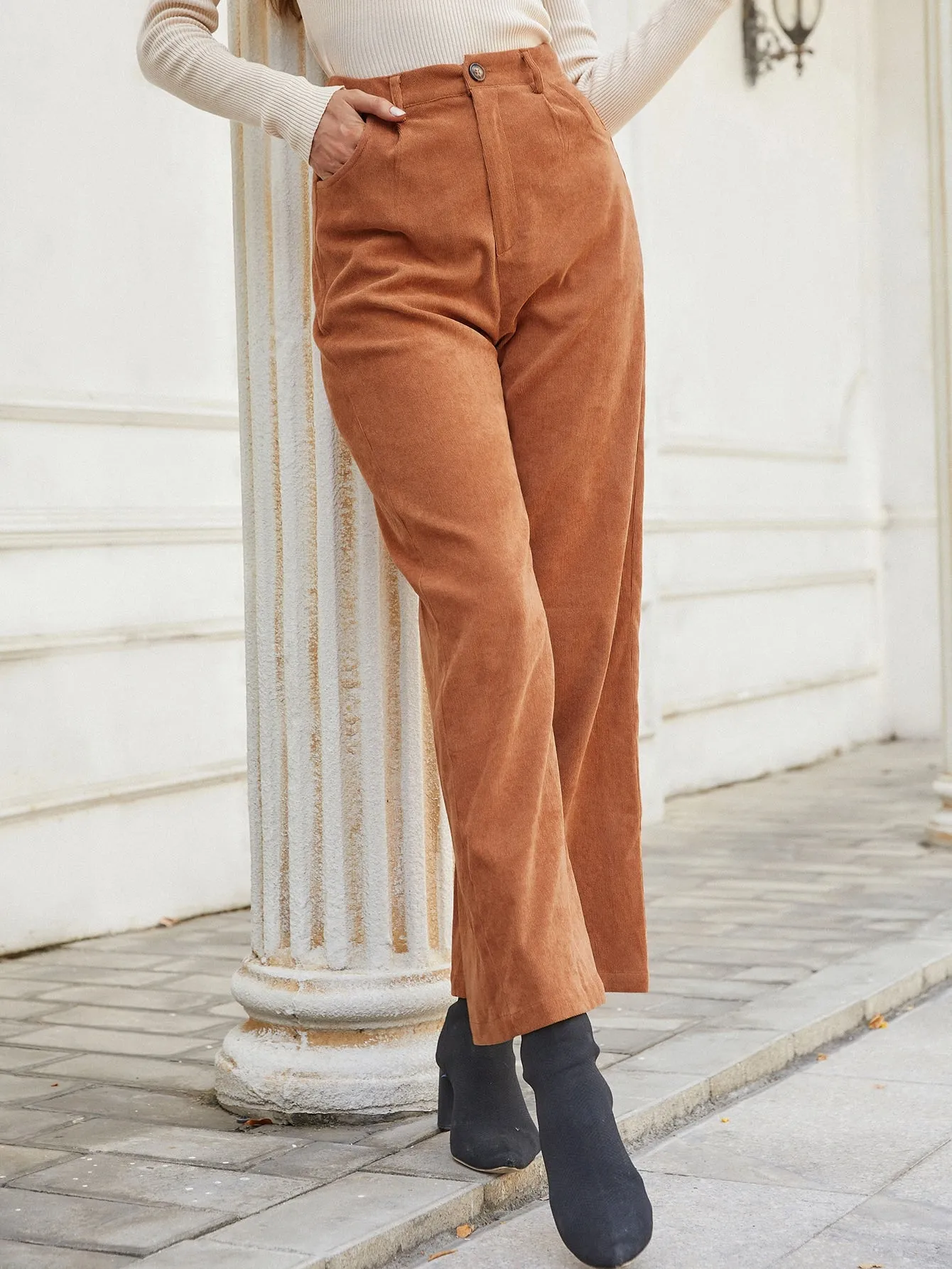 High Waist Wide Leg Pants