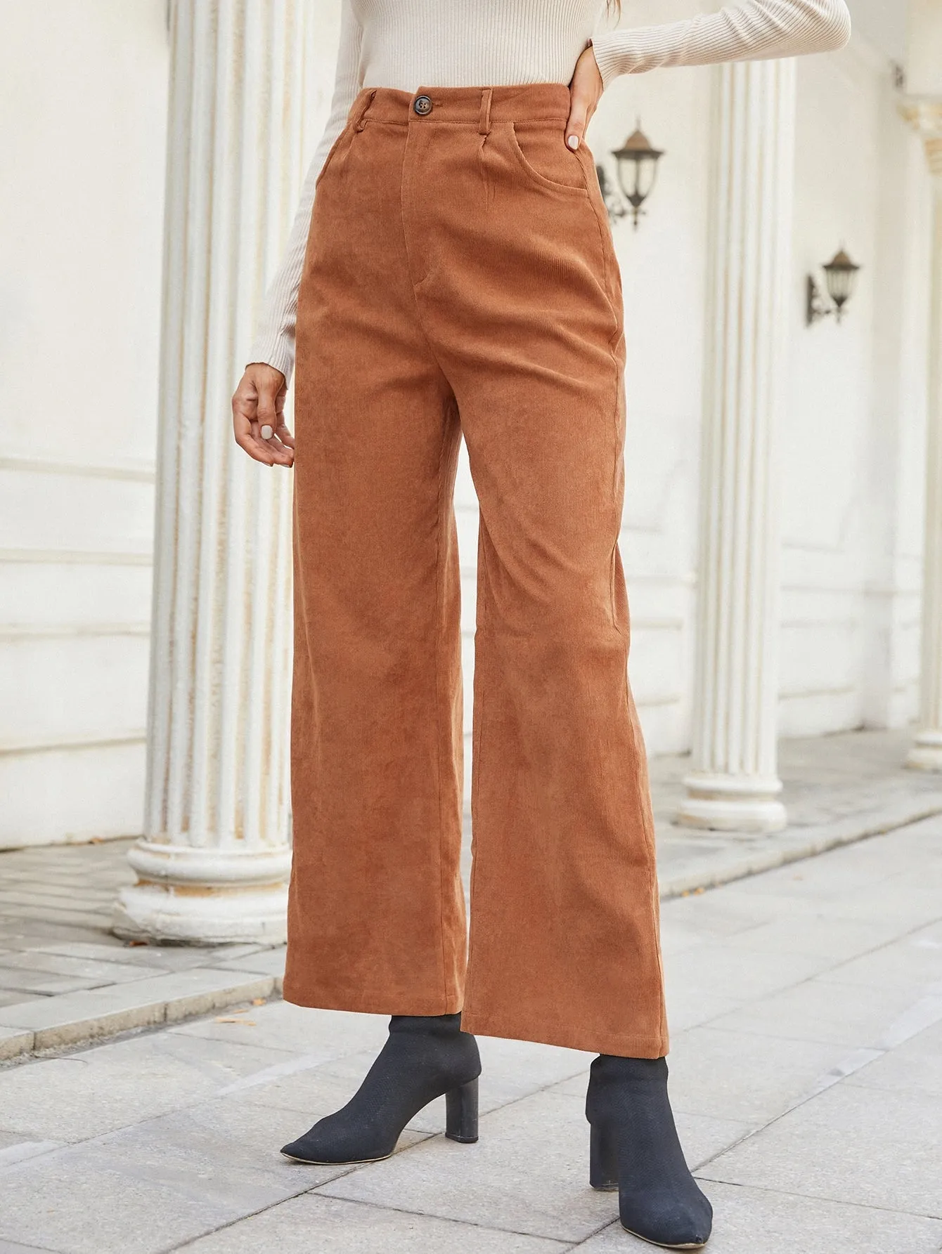 High Waist Wide Leg Pants