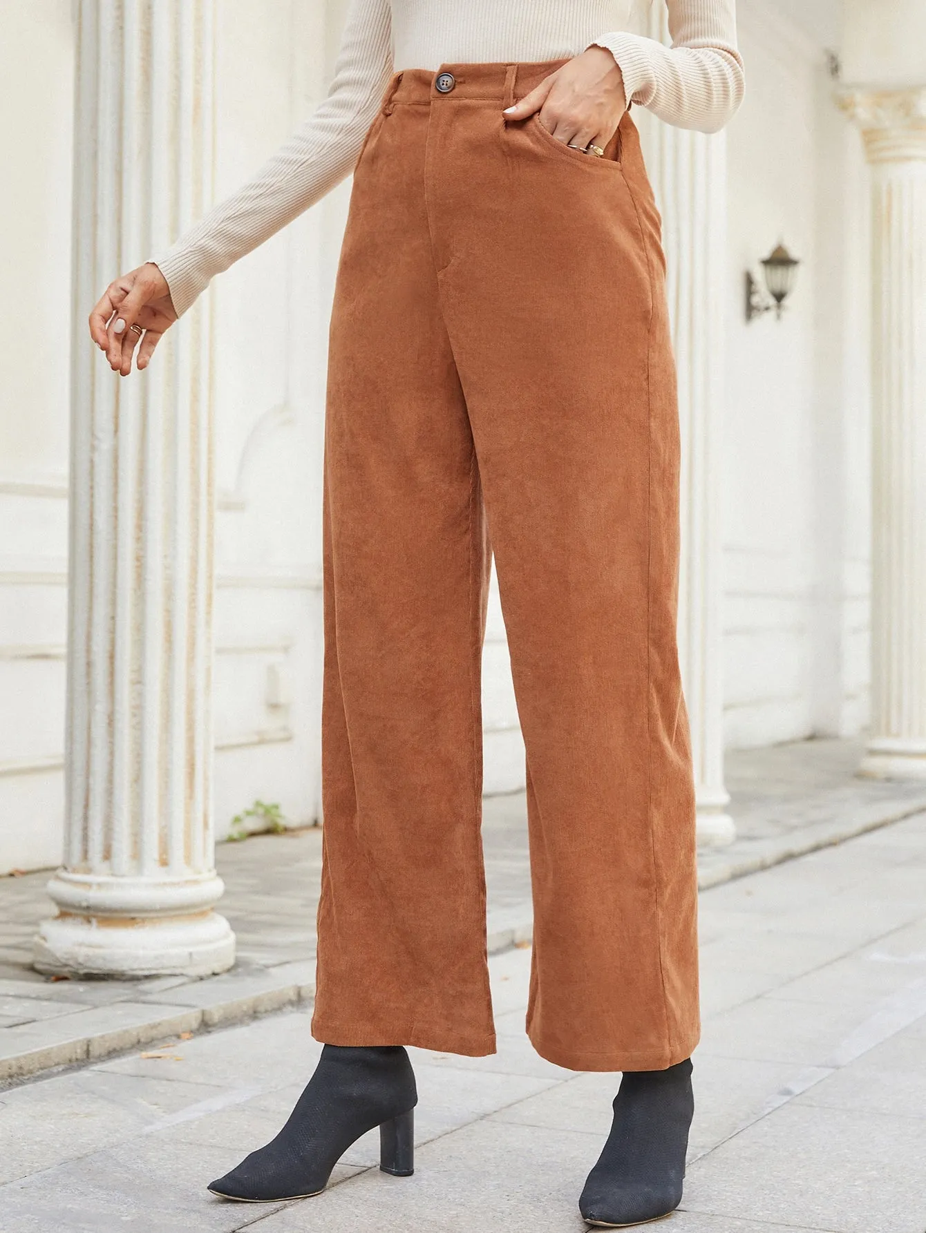 High Waist Wide Leg Pants