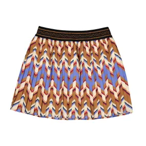 Indigo Pleated Skirt