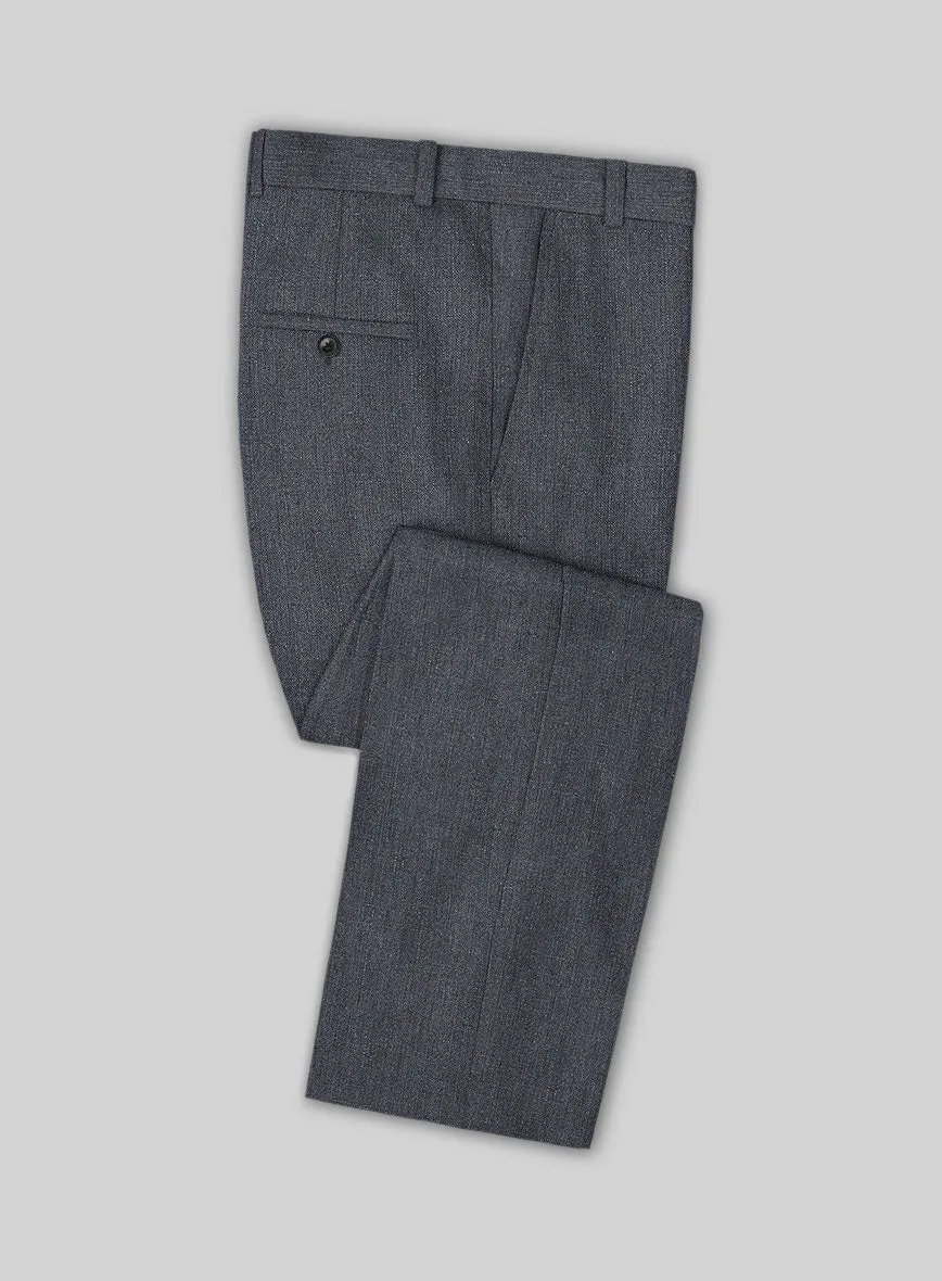 Italian Linen Zod Blue Pants