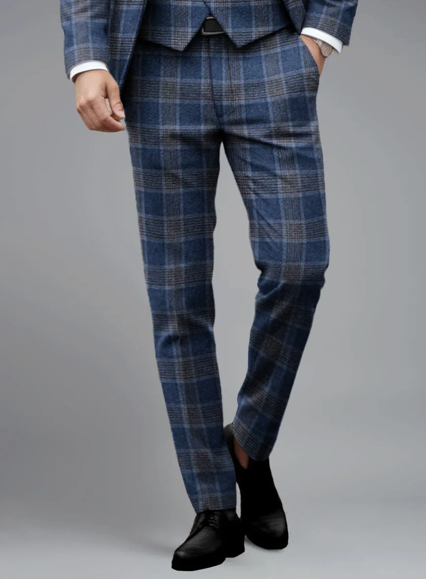 Italian Vincenzo Check Tweed Pants