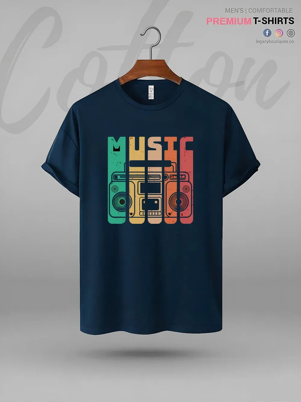 Kaset Music On Printed Mens T shirt at a Resonable Price
