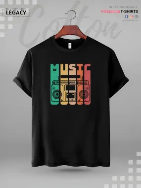 Kaset Music On Printed Mens T shirt at a Resonable Price