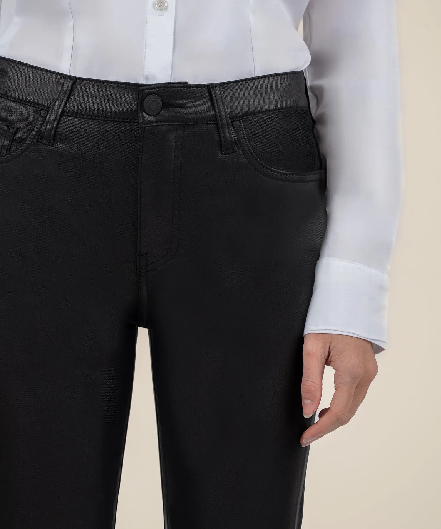 Kelsey Coated High Rise Ankle Flare