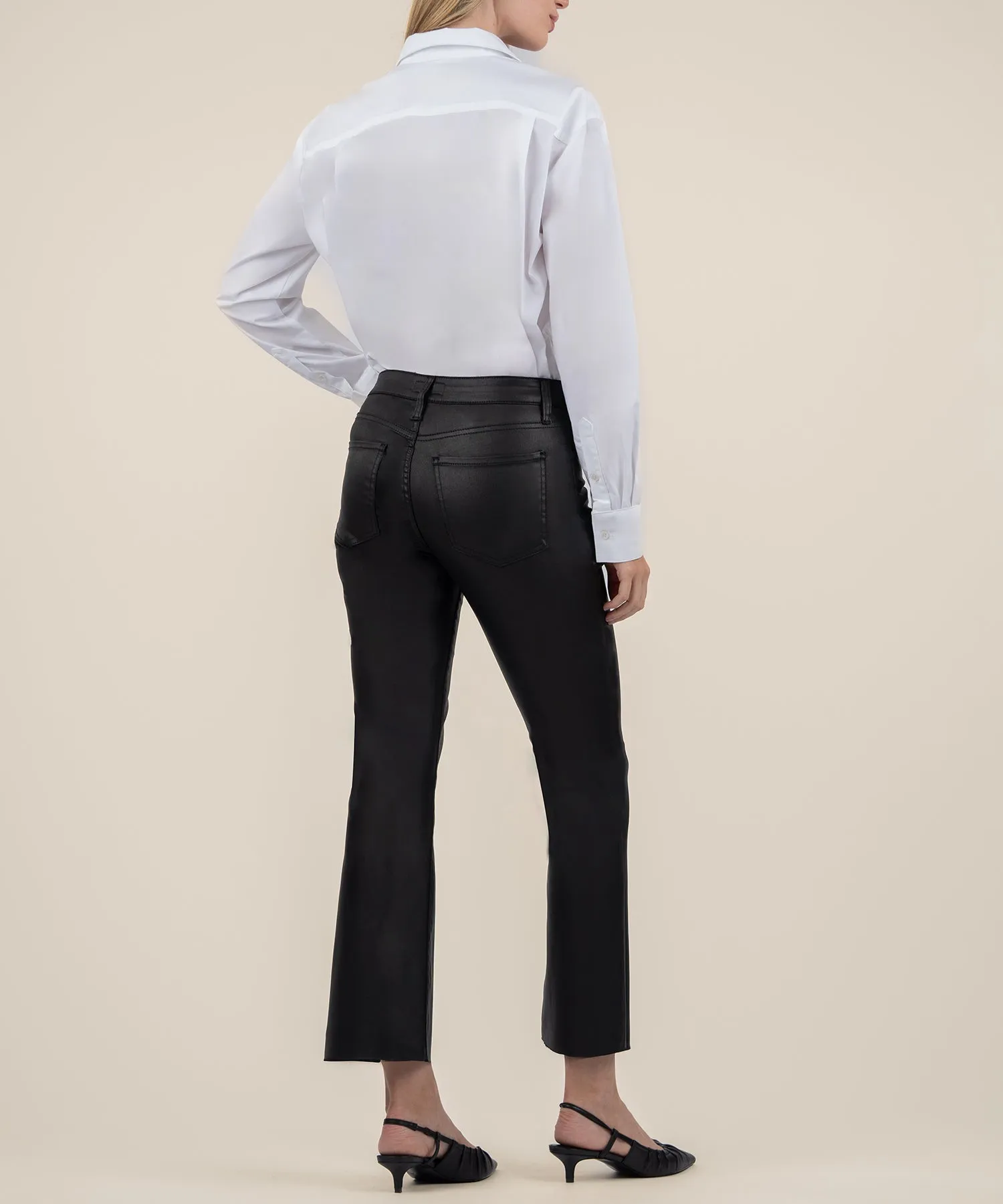 Kelsey Coated High Rise Ankle Flare