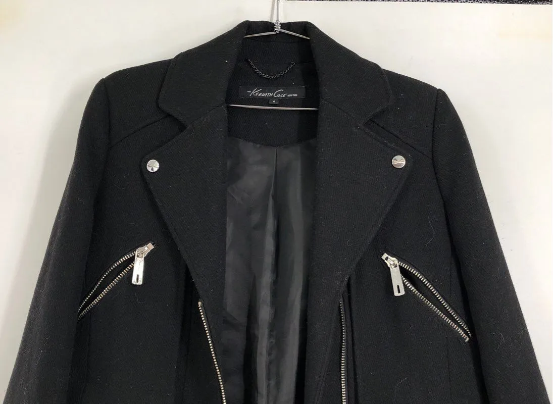 Kenneth Cole New York Women's Black Overcoat - Size 4
